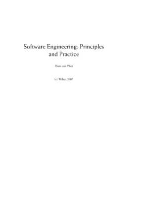 دانلود کتاب Software Engineering: Principles and Practice