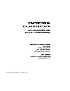 دانلود کتاب Statistics in Drug Research: Methodologies and Recent Developments (Chapman & Hall/CRC Biostatistics Series)