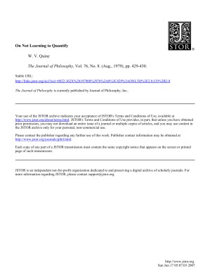 دانلود کتاب On Not Learning to Quantify
