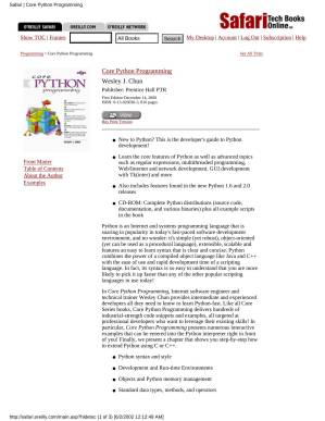 دانلود کتاب Core Python Programming (Prentice Hall Ptr Core Series)