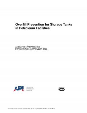 دانلود کتاب Overfill Prevention for Storage Tanks in Petroleum Facilities