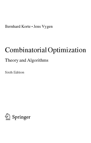 دانلود کتاب Combinatorial Optimization. Theory and Algorithms [6th ed