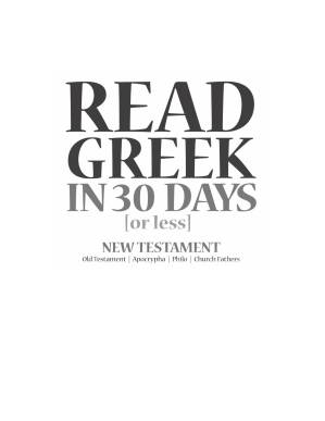 دانلود کتاب Read Greek in 30 Days: New Testament – Old Testament – Apocrypha – Philo – Church Fathers