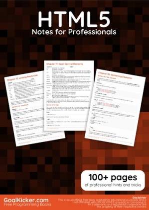 دانلود کتاب HTML5 Notes for professionals