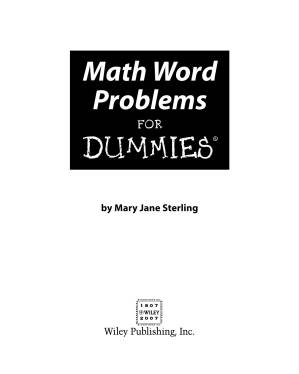 دانلود کتاب Math Word Problems For Dummies