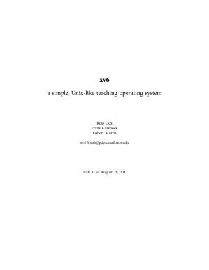 دانلود کتاب xv6: a simple, Unix-like teaching operating system