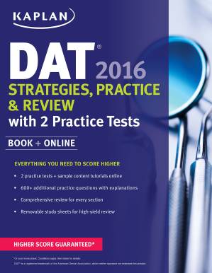 دانلود کتاب Kaplan DAT 2016 Strategies, Practice, and Review with 2 Practice Tests: Book + Online (Kaplan Test Prep)