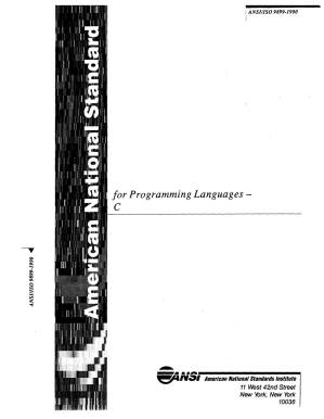 دانلود کتاب American National Standard for Programming Languages – C