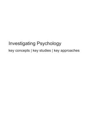 دانلود کتاب Investigating Psychology, Key concepts, Key studies, Key approches