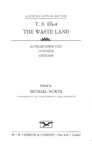 دانلود کتاب The Waste Land (Norton Critical Edition)