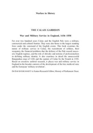 دانلود کتاب The Calais Garrison: War and Military Service in England, 1436-1558