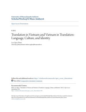 دانلود کتاب Translation in Vietnam and Vietnam in Translation: Language, Culture, and Identity