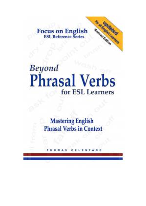 دانلود کتاب Beyond Phrasal Verbs for ESL Learners: Mastering English Phrasal Verbs in Context