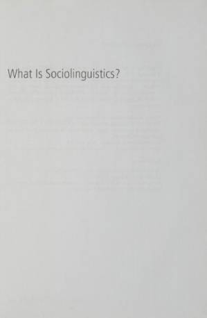 دانلود کتاب What is Sociolinguistics?