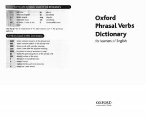 دانلود کتاب Oxford Phrasal Verbs Dictionary for learners of English by Dilys Parkinson