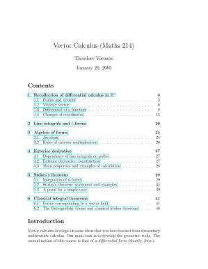 دانلود کتاب Vector Calculus (Maths 214)