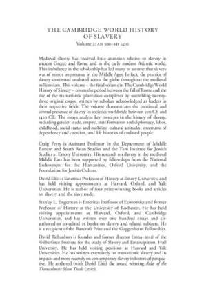 دانلود کتاب The Cambridge World History of Slavery: Volume 2, AD 500–AD 1420