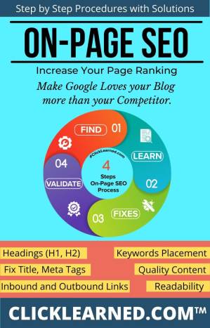 دانلود کتاب On Page SEO: Step by Step Procedures with Solutions