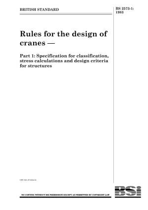 دانلود کتاب Rules for the Design of Cranes