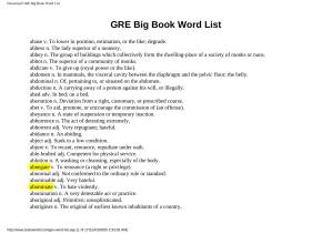 دانلود کتاب Download GRE Big Book Word List