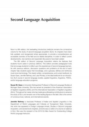 دانلود کتاب Second Language Acquisition An Introductory Course