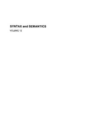 دانلود کتاب SYNTAX and SEMANTICS: Discourse and Syntax (Volume 12)