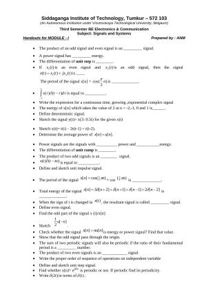 دانلود کتاب Signals and Systems Handout