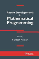 دانلود کتاب Recent Developments in Mathematical Programming
