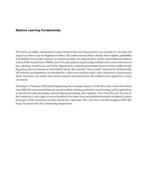 دانلود کتاب Machine Learning Fundamentals