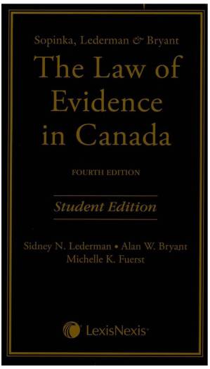 دانلود کتاب The Law Of Evidence In Canada