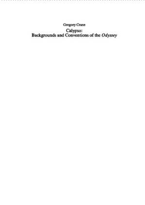 دانلود کتاب Calypso: Backgrounds and Conventions of the Odyssey