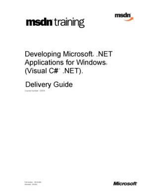 دانلود کتاب Developing Microsoft .NET Applications for Windows, Visual C-Sharp .NET – Delivery Guide