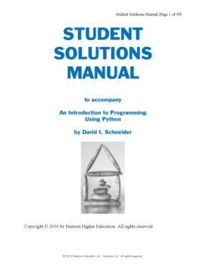 دانلود کتاب Instructor Solutions Manual for An Introduction to Programming Using Python