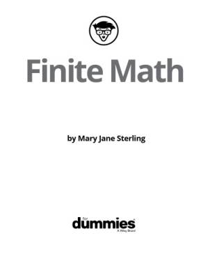 دانلود کتاب Finite Math for Dummies