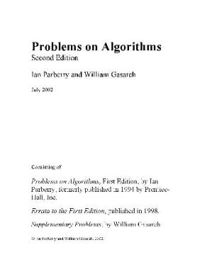 دانلود کتاب Problems on Algorithms