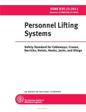 دانلود کتاب ASME B30.23-2011: Personnel lifting systems