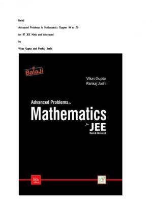 دانلود کتاب Advanced Problems in Mathematics for JEE (Main & Advanced) (chapter 10–26)