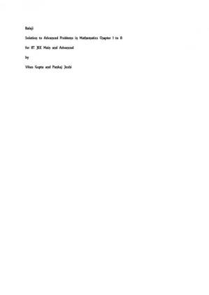 دانلود کتاب Solution to Advanced Problems in Mathematics for JEE (Main & Advanced) (chapter 1–8)