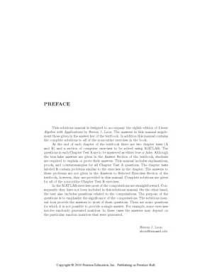 دانلود کتاب Linear Algebra with Applications – Instructor’s Solutions Manual