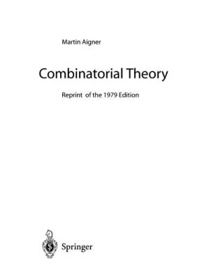 دانلود کتاب Combinatorial theory