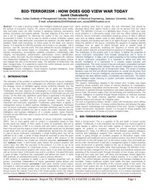 دانلود کتاب [Article] Bioterrorism: How Does God View War Today