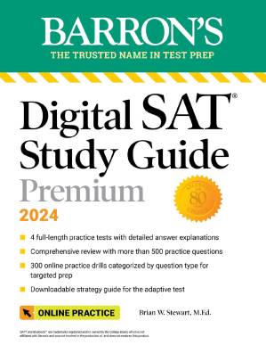 دانلود کتاب Digital Sat Study Guide Premium, 2024 : 4 Practice Tests + Comprehensive Review + Online Practice (9781506287539)