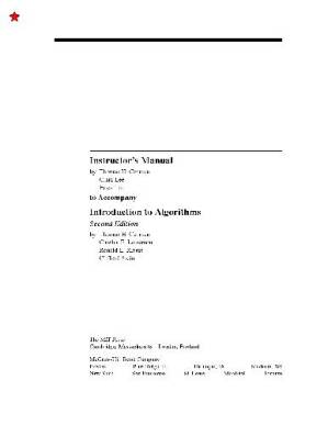 دانلود کتاب Introduction to Algorithms. Instructor’s Manual