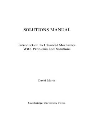 دانلود کتاب Introduction to Classical Mechanics-Solution manual