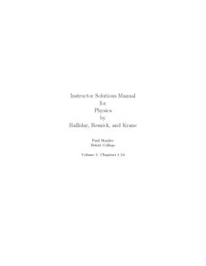 دانلود کتاب Instructor Solutions Manual for Physics Volume 1 by Halliday Resnick Krane