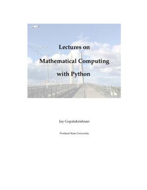 دانلود کتاب Lectures on Mathematical Computing with Python