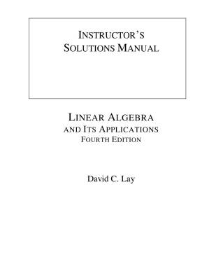 دانلود کتاب Instructor’s Solutions Manual – Linear Algebra And Its Applications – 4th Edition