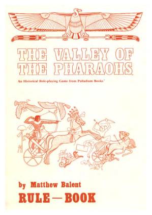 دانلود کتاب The Valley of the Pharaohs: An Historical Role-playing Game Rule-Book