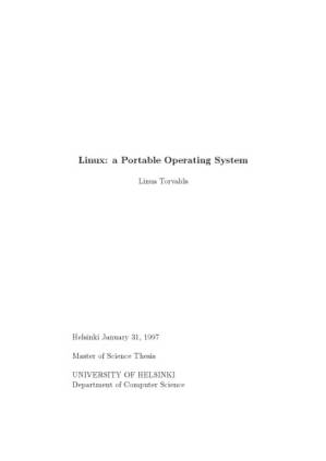 دانلود کتاب Linux: a Portable Operating System (Master of Science Thesis)