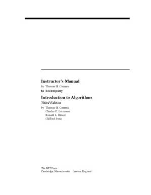 دانلود کتاب Instructor’s Manual to Accompany Introduction to Algorithms Third Edition